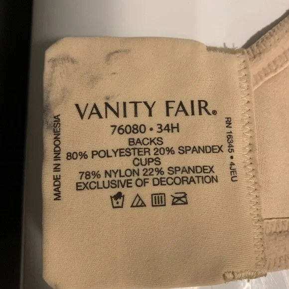 Vanity Fair Beauty back full figure underwire minimizer Bra 34H - Picture 3 of 4